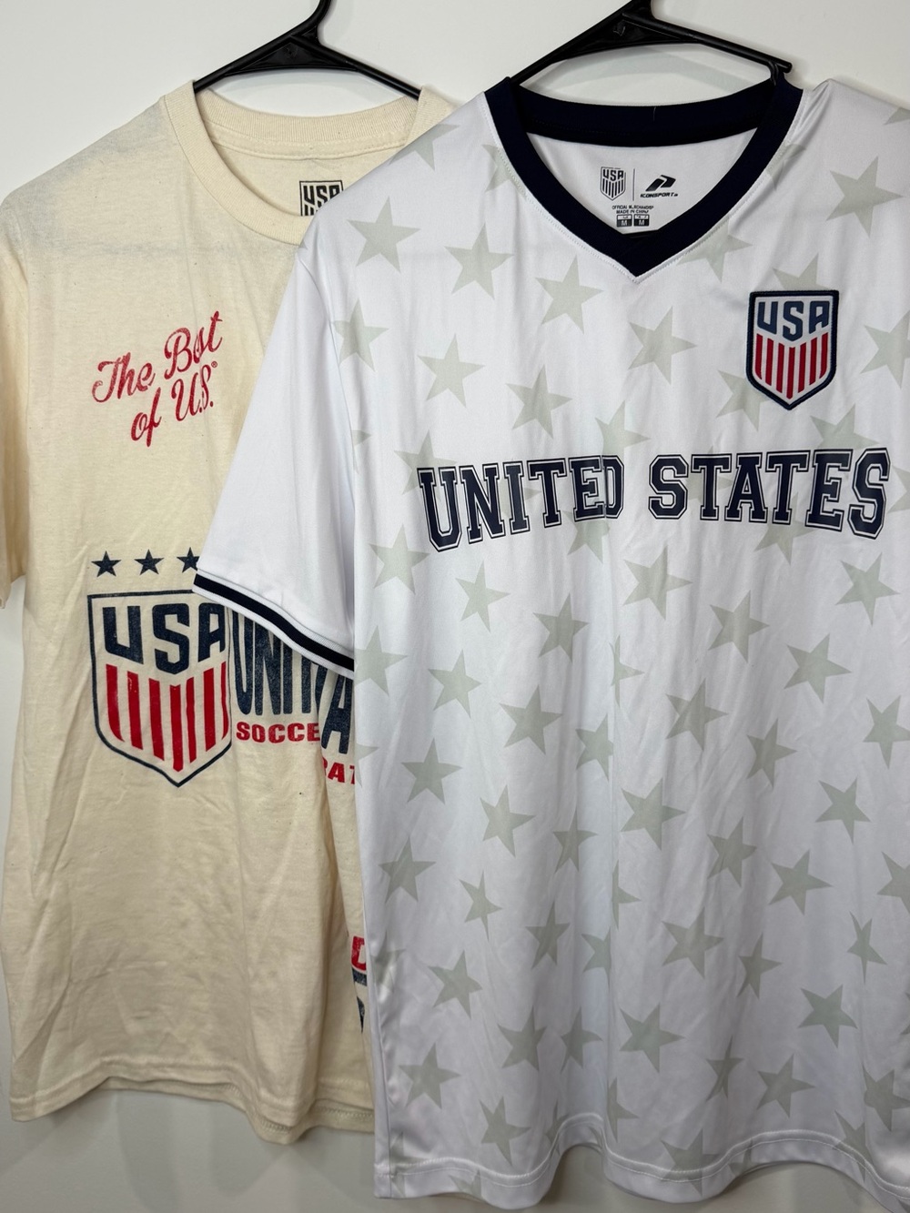 USA Soccer USWNT Men’s Unisex T-Shirt & Jersey Bundle Size M 2 Piece Lot